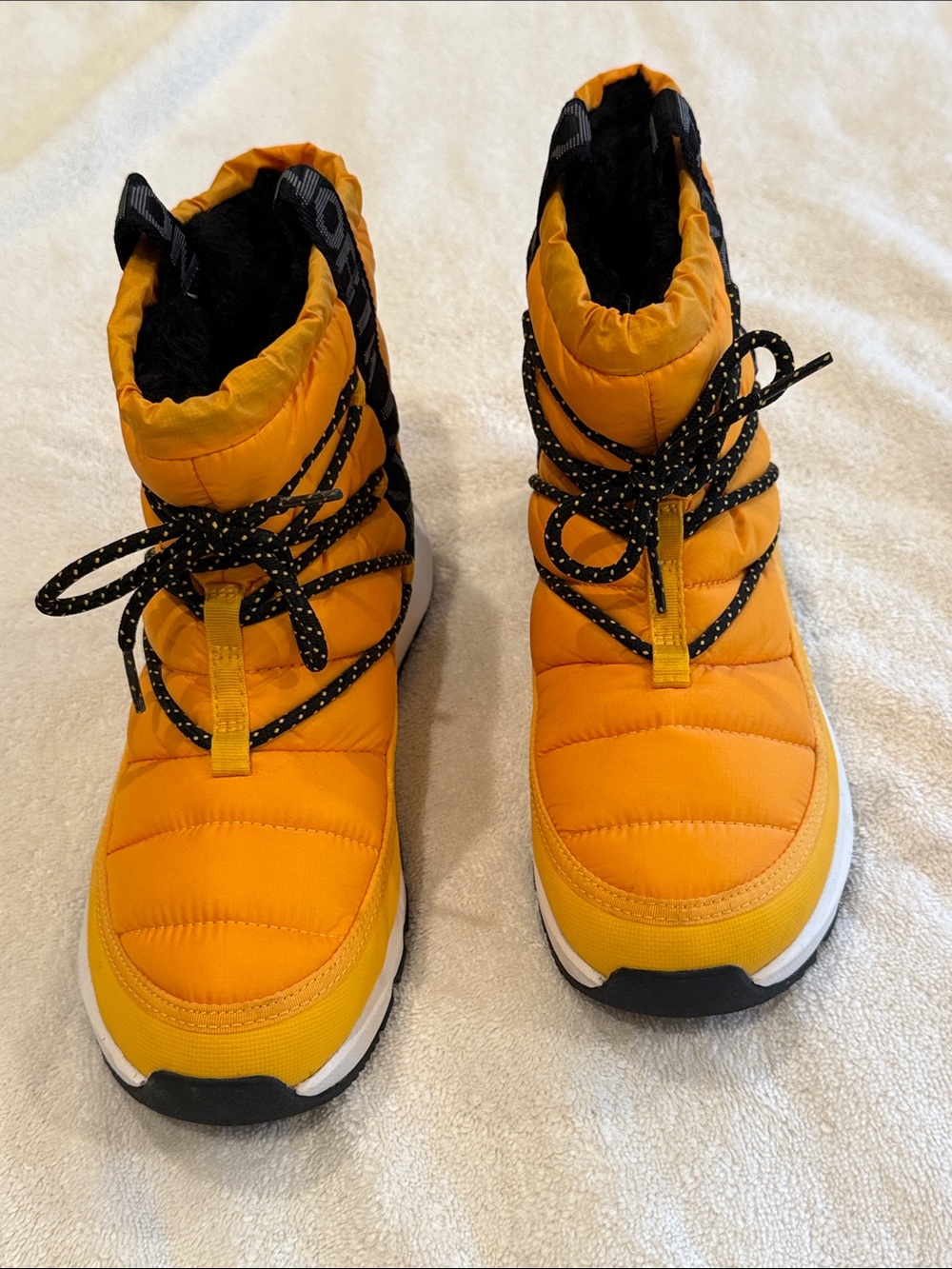 North Face Women's Thermoball boots in Bright Yellow -